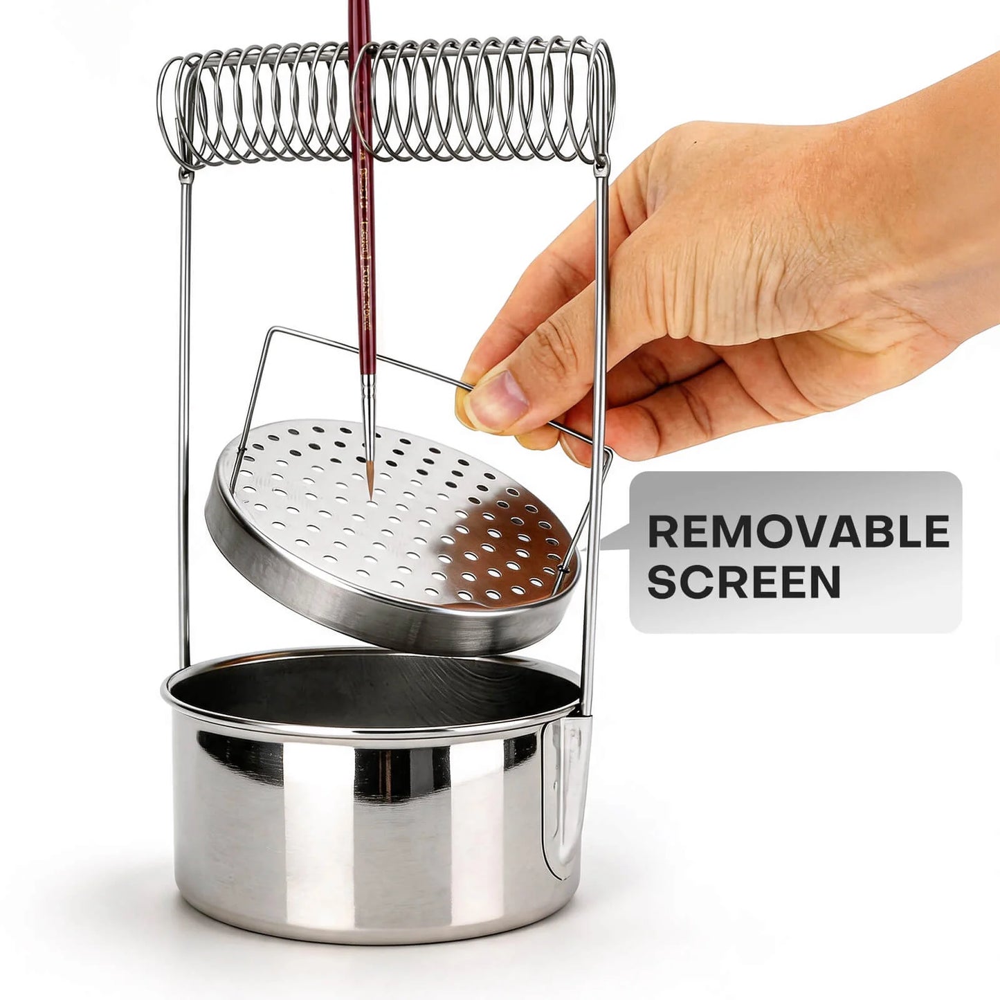 2-in-1 Portable Brush Washer & Drying Stand
