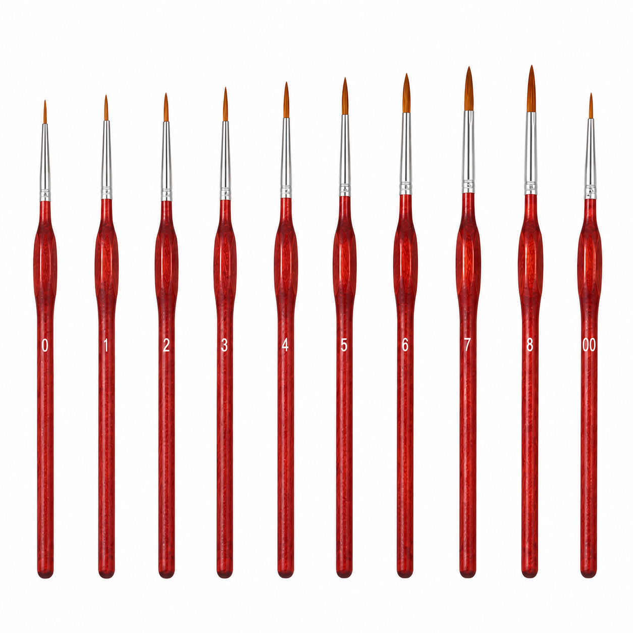 Brush Set with Triangular Handles - 10pcs