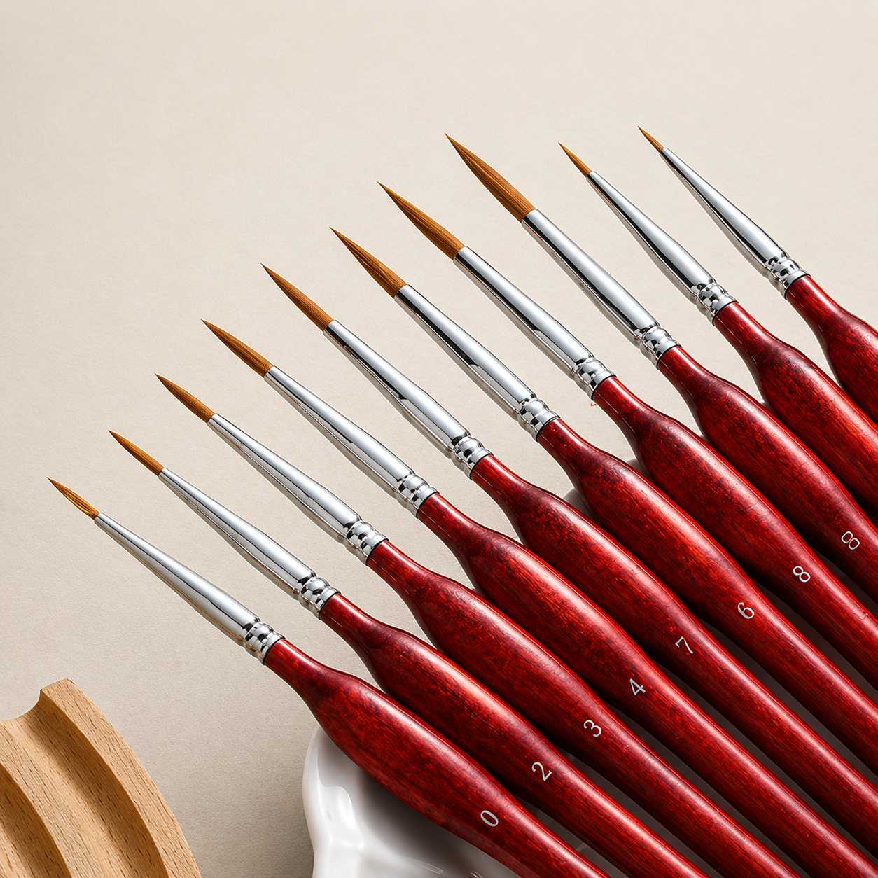Brush Set with Triangular Handles - 10pcs
