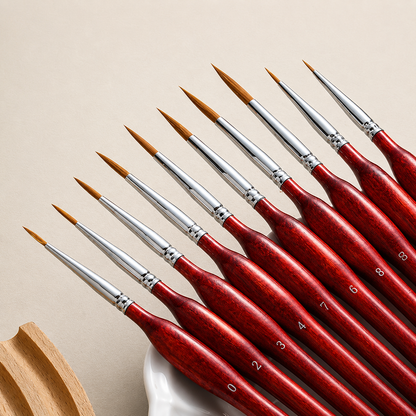 Brush Set with Triangular Handles - 10pcs