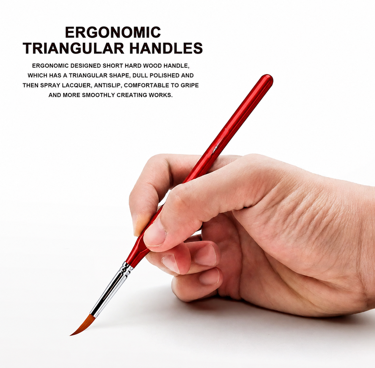Brush Set with Triangular Handles - 10pcs