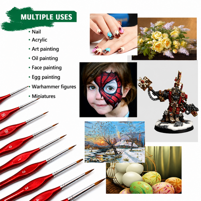 Brush Set with Triangular Handles - 10pcs